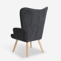 Set patchwork fauteuil en voetenbank in Scandinavische stijl Chapty Plus Prijs