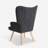 Set patchwork fauteuil en voetenbank in Scandinavische stijl Chapty Plus Prijs
