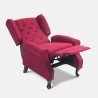 Fauteuil relax bergère inclinable moderne en tissu Ethron Class Dimensions