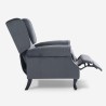 Relaxfauteuil in fluweelstof met verstelbare rugleuning Ethron Lux 