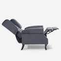 Relaxfauteuil in fluweelstof met verstelbare rugleuning Ethron Lux 