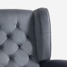 Relaxfauteuil in fluweelstof met verstelbare rugleuning Ethron Lux 