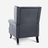 Fauteuil de salon bergère en tissu velours inclinable Ethron Lux 