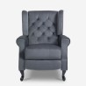 Relaxfauteuil in fluweelstof met verstelbare rugleuning Ethron Lux Aankoop