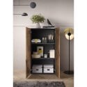 Opbergkast multifunctioneel woonkamer kantoor 2 deuren 2 planken 63x35x114cm Liara Karakteristieken