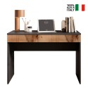 Bureau moderne gain de place avec tiroir 110x50x76cm Liam Réductions