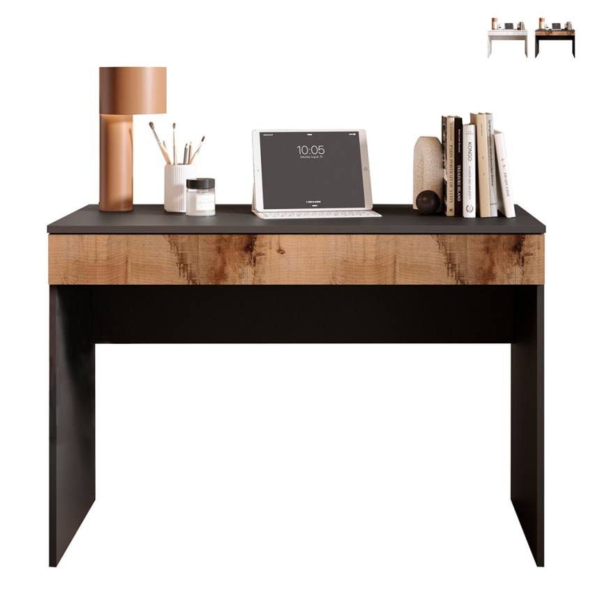 Bureau moderne gain de place avec tiroir 110x50x76cm Liam Promotion Bureau moderne gain de place avec tiroir 110x50x76cm Liam Promotion