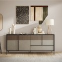 Moderne houten woonkamer dressoir 4 deuren 1 lade 206x40x86cm Adhele Aanbod