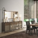 Moderne houten woonkamer dressoir 4 deuren 1 lade 206x40x86cm Adhele Model