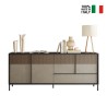 Moderne houten woonkamer dressoir 4 deuren 1 lade 206x40x86cm Adhele Kortingen