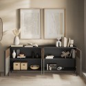 Buffet moderne salon cuisine 4 portes 206x40x86cm Solna Prix