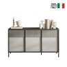 Moderne houten dressoir voor woonkamer of keuken 156x40x86cm 3 deuren Pitea Kortingen