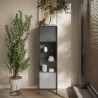 Moderne vitrinekast woonkamer met 2 legplanken 55x40x203cm Winona Aanbod