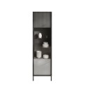 Moderne vitrinekast woonkamer met 2 legplanken 55x40x203cm Winona Voorraad