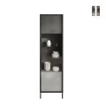 Moderne vitrinekast woonkamer met 2 legplanken 55x40x203cm Winona Aanbieding
