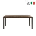 Table de salle à manger moderne 190x90cm bois pieds en fer Monsul Réductions