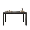 Table de salle à manger cuisine 140x90 cm en bois moderne pieds en fer Sartel Choix