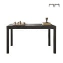 Eettafel keuken 140x90 cm van hout modern met ijzeren poten Sartel Aanbieding