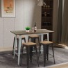 Industriële vintage eettafel van hout en metaal 120x60x106 cm Catal Brush Model