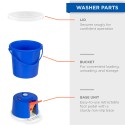 Lave-linge mini portable de voyage camping 2 kg à pédale Tago Réductions