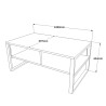 Table basse de café 100x60cm bois métal style industriel Maupin Catalogue