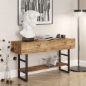 Console d'entrée en bois métal style industriel 2 tiroirs Etage Promotion