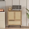 Multifunctionele houten kast met 3 deuren 75x36x90 cm Thaon Karakteristieken