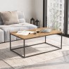 Table basse en bois métal style industriel minimaliste 100x60 cm Nael Promotion