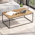 Table basse en bois métal style industriel minimaliste 100x60 cm Nael Remises