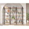 Moderne metalen houten wandplank boekenkasten design 220x34x180cm Batuan Kortingen
