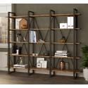 Moderne metalen houten wandplank boekenkasten design 220x34x180cm Batuan Catalogus