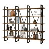 Moderne metalen houten wandplank boekenkasten design 220x34x180cm Batuan Verkoop