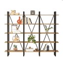 Moderne metalen houten wandplank boekenkasten design 220x34x180cm Batuan Korting
