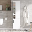 Witte kolomkast badkamerkast met 2 deuren en planken 45x36x184 cm Femmy Aanbod