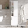 Witte kolomkast badkamerkast met 2 deuren en planken 45x36x184 cm Femmy Aanbod