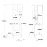 Armoire salle de bain blanche 2 portes avec étagères 45x36x184cm Femmy Choix