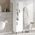 Witte kolomkast badkamerkast met 2 deuren en planken 45x36x184 cm Femmy Aanbieding