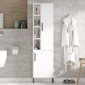 Kolomkast witte badkamer 2 deuren met planken 45x36x184cm Femmy Kortingen