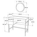 Coiffeuse Table de Maquillage avec miroir et tiroir marbre blanc pieds dorés Helier Choix