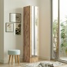 Kledingkast Schoenenkast van hout met spiegeldeur 3 planken 36x36x180cm Torge Aanbod