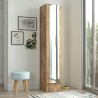 Kledingkast schoenenkast van hout met spiegeldeur en 3 planken 36x36x180 cm Torge Aanbieding