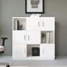 Mobiel kantoor multifunctionele boekenkast 6 deurs wit 120x38x122cm Kaspar Aanbod