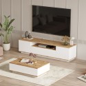 Instellen mobiele TV 3 delen + lage witte houten design moderne Award Aanbod