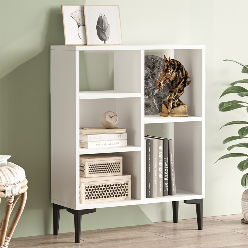 Armoire design moderne blanche 3 étagères 69x25x88cm Lydia Promotion Armoire design moderne blanche 3 étagères 69x25x88cm Lydia Promotion