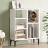 Armoire design moderne blanche 3 étagères 69x25x88cm Lydia Promotion