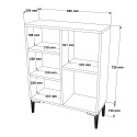 Armoire design moderne blanche 3 étagères 69x25x88cm Lydia Catalogue