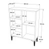 Armoire design moderne blanche 3 étagères 69x25x88cm Lydia Catalogue