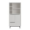 Armoire meuble de rangement polyvalent cuisine 3 portes blanc Lester Vente
