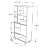 Armoire meuble de rangement polyvalent cuisine 3 portes blanc Lester Choix