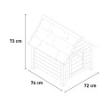 Houten hondenhok voor buiten klein formaat 72x76x73 cm Buddy Catalogus